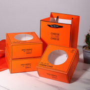 高档4寸6寸8寸烘焙蛋糕盒，手提慕斯盒，包装芝士套装西点盒方盒手提