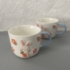 高颜值兔子陶瓷杯子浮雕手绘兔子造型盘子点心盘茶杯家用水杯