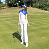 高尔夫女装立领撞色短袖T恤夏季韩版修身显瘦运动上衣女服装