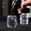 禅意琉璃盖置紫砂茶壶盖托日式茶具配件水晶玻璃摆件日本茶道香插