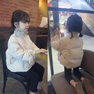女童冬装棉服2021儿童宝宝，韩版洋气时髦短款面包，服棉袄外套潮