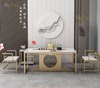 新中式办公室大理石泡茶桌茶桌椅组合岩板功夫现代简约茶几家用