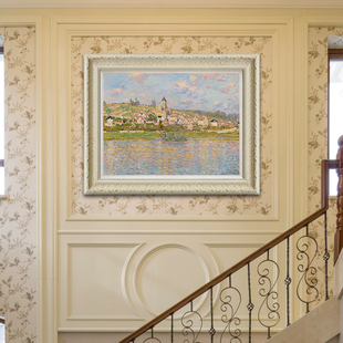 维特尼的春天 莫奈风景美式欧式油画客厅餐厅R印象派现代装饰画