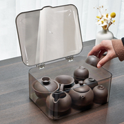 茶具收纳盒客厅桌面长方形，透明防尘功夫，茶壶整理箱茶几水杯置物架
