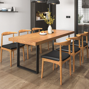松木餐桌椅组合长方形家用小户型北欧现代简约吃饭桌子餐桌办公桌