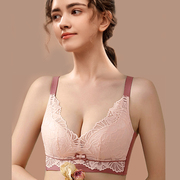 YZ218内衣女无痕无钢圈性感蕾丝收副乳调整型文胸罩