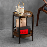 麻将桌茶几中式客厅沙发可移动小边几棋牌室专用茶水架烟缸置物架