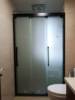 玻璃门定制不锈钢淋浴房一字形三联动移门洗澡间干湿分离隔断浴室
