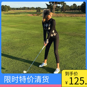 大码球裤运动小脚裤GOLF速干春夏高尔夫服装女衣服裤子长裤9分裤