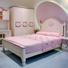 A12全实木儿童床1.351.5米粉色套房家具约网红公主床女孩