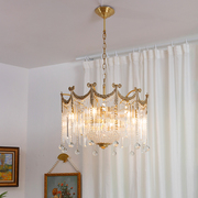法式复古全铜水晶灯美式欧式奢华大气别墅，客厅餐厅卧室吊灯网红
