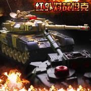 超大号对战遥控坦克玩具战车履带式模型男孩儿童礼物可开炮重型红