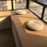 竹编地毯定制茶室全铺垫子日式榻榻米地垫客厅茶几阳台卧室飘窗垫