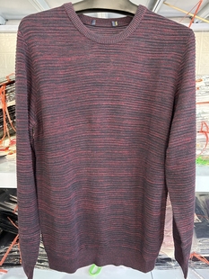 h268紫男款，撤柜套头紫红色，毛衣针织衫