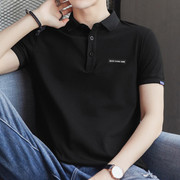 夏天中年男士t短袖t恤30岁半袖，35纯棉丅桖40韩版体恤翻领polo衫。