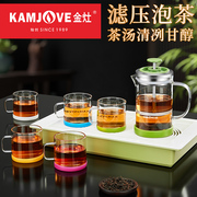金灶KP-210玻璃茶杯茶壶茶台茶具套装家用功夫茶盘客厅茶具喝茶杯