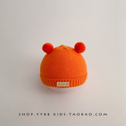 韩版宝宝帽子秋冬婴儿针织护囱门毛线帽男女童可爱冬天保暖套头帽