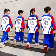 中小学生现代啦啦队啦啦服文艺跳舞表演演出服长款男女套装秋冬季
