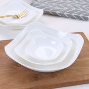 盘子菜盘家用个性创意网，红陶瓷碟子，汤盘深盘水果盘骨瓷餐具日式盘