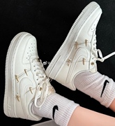 nike耐克airforce1af1low空军一号白金四钩板鞋男女fv3654-111