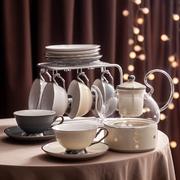 定制轻奢耐热玻璃花茶壶，花草茶具水果茶壶，套装下午茶茶壶茶杯家用