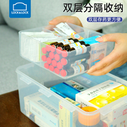 乐扣大号药箱家庭装大容量医药箱，家用药品收纳箱，多层特大分类药盒