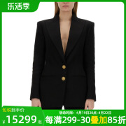 BALMAIN女装时尚个性女单排扣夹克T恤黑色上衣CF1SE055