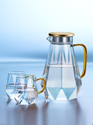 冷水壶玻璃耐热高温家用高颜值凉水瓶泡，茶壶套装大容量凉白开水杯