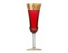 法国saintlouis水晶6套装，蓟花图案红绿蓝笛形香槟酒杯高端