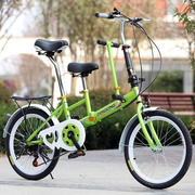 定制自行车带小孩母子车亲子车折叠双人座带小孩女式变速母婴单车