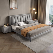 意式极简布艺床现代简约科技，布床1.8米大床1.5米储物大床168