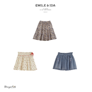 Shinyee▲emile et ida 22春夏儿童碎花格子半身裙薄纱裙雪纺裙34