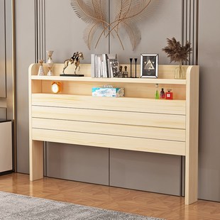 实木床头板1.5米欧式租房经济型，靠背板简约1.8榻榻米双人床头单买