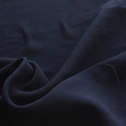 日韩服装布料雪纺面料藏蓝色麻雪纺肌理纹薄款连衣裙衬衫布