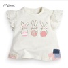女童白色t恤欧美夏季童装卡通兔子儿童短袖，t恤宝宝纯棉半袖女孩