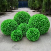 仿真草球塑料大圆球，仿真植物绿色草球塑料草球尤加利草球