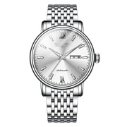 士手表商务高档瑞士双日历腕表夜光机械表，全自动品牌防水男