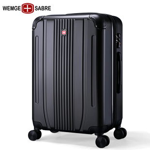 瑞士军行李箱男拉杆箱商务，耐用旅行箱可扩展大容量20寸登机箱24