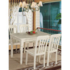 欧式餐桌椅组合美式白色桌椅，田园风格纯实木，韩式现代奶油风小户型