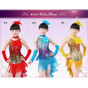 2015儿童流苏拉丁舞表演服装练功服女童舞蹈服少儿比赛演出服