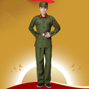 红卫兵衣服65式干部服绿色闪闪红星演出服送配件老式衣服