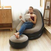 2023懒人沙发充气可折叠躺椅，户外沙发床带脚蹬，舒适组合植