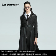 纳帕佳长款西装外套2023秋冬女式黑色个性休闲长袖宽松上衣