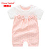 女婴儿衣服薄款纯棉女宝宝3-6-9个月公主服粉色夏季短袖可爱哈衣