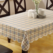 格子桌布防水防油免洗茶几正方形长方形餐桌桌布pvc客厅家用现代