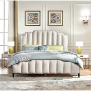 轻奢软床1.8米1.5m双人床，婚床现代简约主卧布艺，床布床欧式家具
