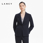 LANCY/朗姿2022秋季条纹长袖西装通勤商务高级西服女士外套