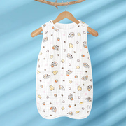 宝宝睡袋儿童防踢被春秋夏季空调，房纱布纯棉婴儿背心睡带薄款被子