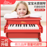 儿童钢琴玩具小宝宝木质电子琴，机械琴可弹奏女孩初学乐器周岁礼物