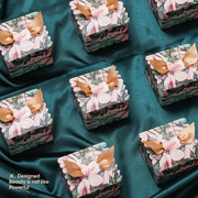 结婚喜糖盒子森系欧式创意，小糖盒婚礼个性，糖果礼盒装粉色纸盒子空